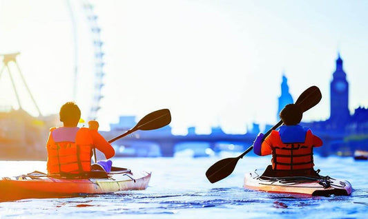 Kayaking on the Thames in London in Summer 2023