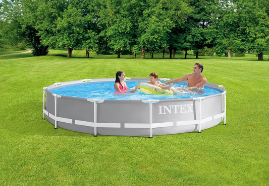 Intex 12ft x 30'' Prism Frame Metal Set Swimming Pool 26710NP