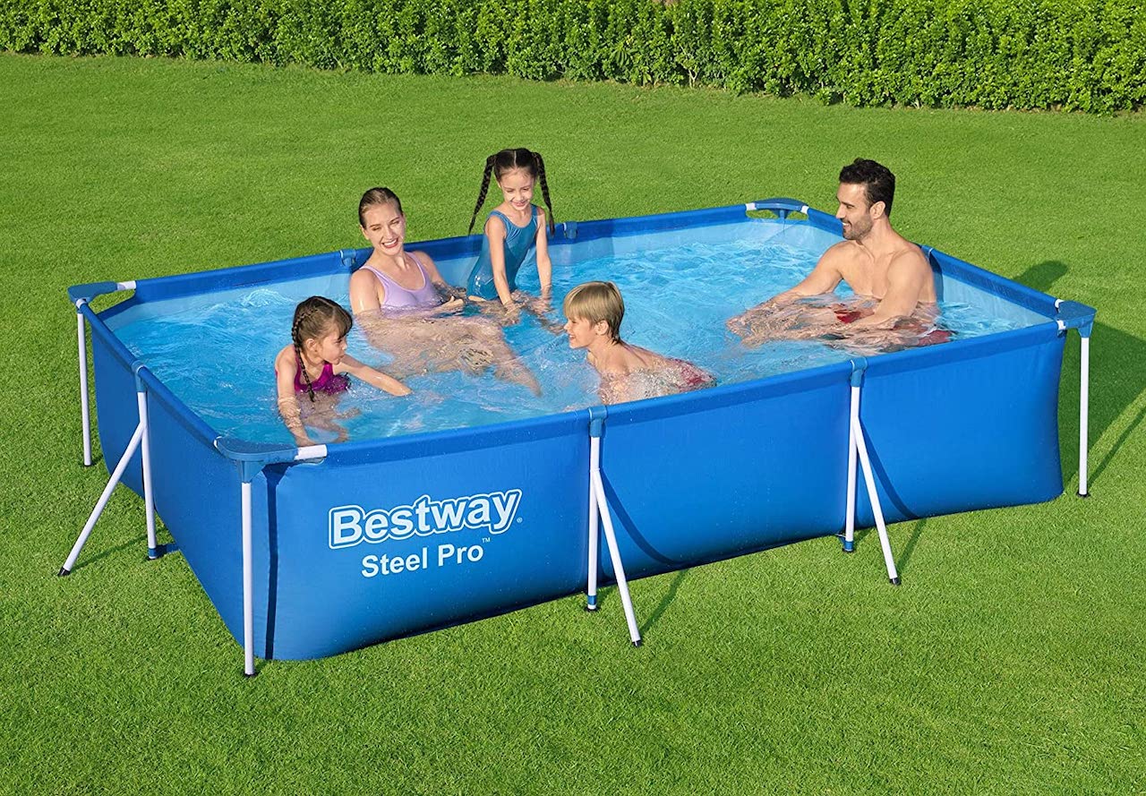 Set piscina rettangolare Steel Pro Bestway 9ft 10".