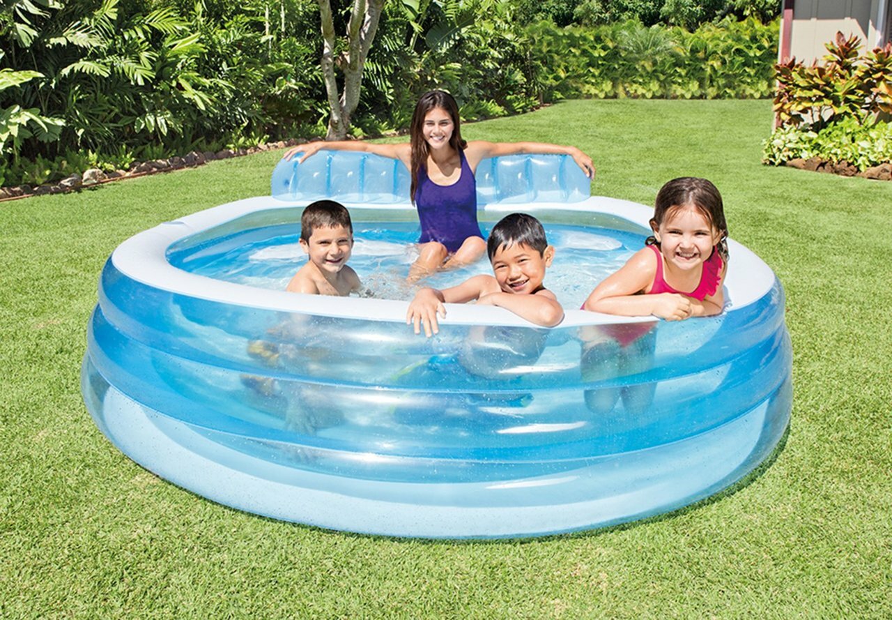 Intex Swim Center Rond Opblaasbaar Familie Lounge Zwembad